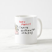 Baby-Affe, der rückwärts auf ein Schwein fährt Kaffeetasse (VorderseiteRechts)