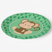 Baby-Affe der Safari-Tier-| Pappteller (Schrägansicht)