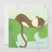 Baby Affe Einladung (Rückseite)