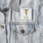 BABY-AFFE hängender Affe-personalisierter Knopf Button (Beispiel)