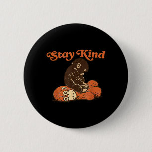 Baby-Affe Punch Stay Kind Plüschspielzeug Cute Tre Button