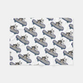 Baby Affe-ReitSkateboards Fleecedecke (Vorderseite (Horizontal))