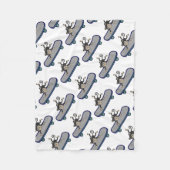 Baby Affe-ReitSkateboards Fleecedecke (Vorderseite)