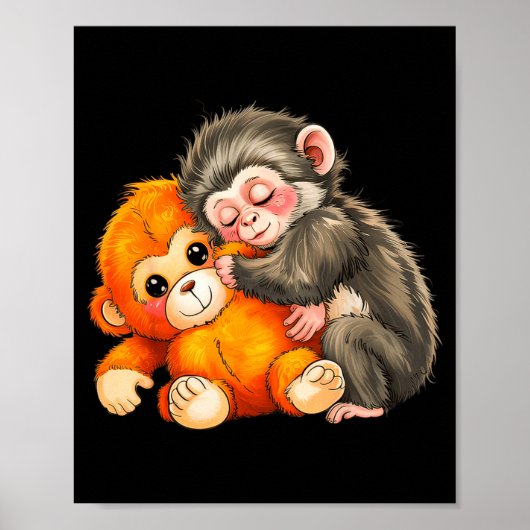 Baby-Affe schlägt  Poster (Vorne)