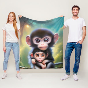 Baby Affen Fleecedecke