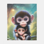 Baby Affen Fleecedecke (Vorderseite)