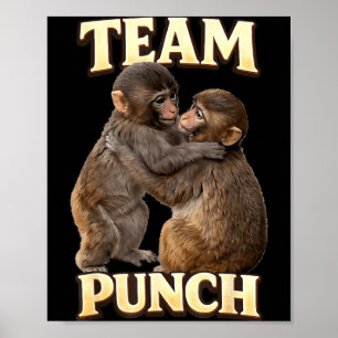 Baby-Affen-Pärchen Team Punch mit einem neuen Freu Poster