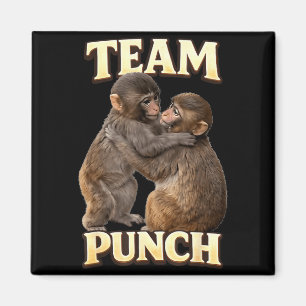 Baby-Affen-Pärchen Team-Schlag mit einem neuen Fre Magnet