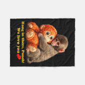 Baby-Affen-Punch-Team-Punch Fleecedecke (Vorderseite (Horizontal))