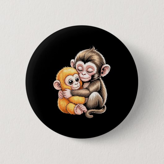 Baby-Affen-Schlag  Button (Vorderseite)