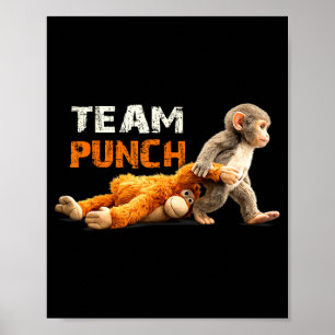 Baby-Affen-Schlag-Team schlägt süßen Tierliebhaber Poster
