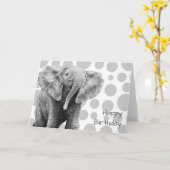 Baby African Elephant Birthday Card Karte (Gelbe Blume)
