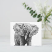 Baby African Elephant Postcard Postkarte (Stehend Vorderseite)