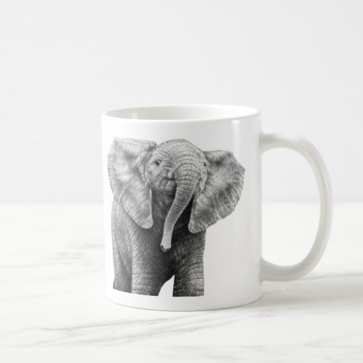 Baby-afrikanischer Elefant-Tasse Kaffeetasse (Rechts)