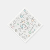 Baby Ahoy Paper Napkins Serviette (Ecke)