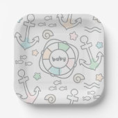 Baby Ahoy Paper Plate Pappteller (Vorderseite)