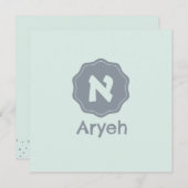 Baby "Aleph" Note Card (Vorne/Hinten)