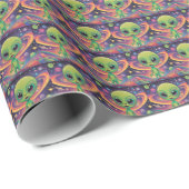 Baby Alien Geschenkpapier (Rolleneckpunkt)