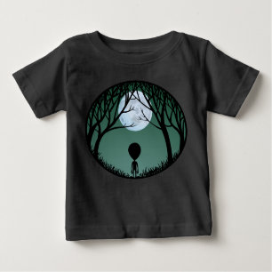 Baby Alien T - Shirt Alien w. Moon Baby Shirts