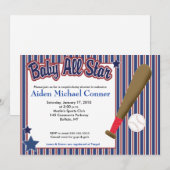 BABY All Star Baseball Champ Baby Dusche einladen Einladung (Vorne/Hinten)