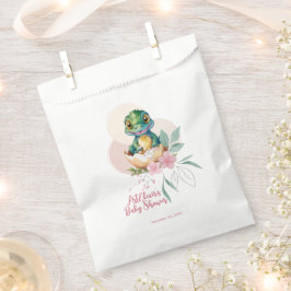 Baby Alligator hält Blumenbaby-Dusche fest Geschenktütchen