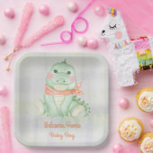 Baby Alligator Welcome Baby Boy Pappteller (Party)