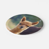 Baby-Alpaka 7 Zoll-Pappteller Pappteller (Schrägansicht)