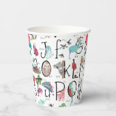 Baby Alphabet ABC Baby Shower Invitation Pappbecher (Rückseite)