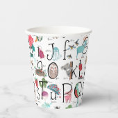 Baby Alphabet ABC Baby Shower Invitation Pappbecher (Vorderseite)