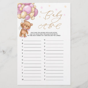 Baby Alphabet ABC Game Teddy Bear Baby Dusche