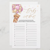 Baby Alphabet ABC Game Teddy Bear Baby Dusche (Vorne/Hinten)