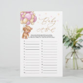 Baby Alphabet ABC Game Teddy Bear Baby Dusche (Stehend Vorderseite)