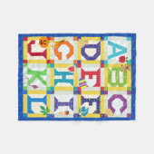 Baby Alphabet Quilt Design Fleecedecke (Vorderseite (Horizontal))