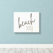 Baby am Strand. Leinwand (Insitu (Holzboden))