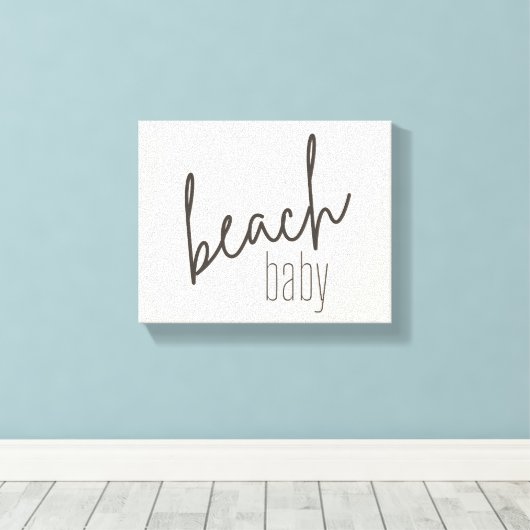 Baby am Strand. Leinwand (Insitu (Holzboden))