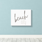 Baby am Strand. Leinwand (Insitu (Holzboden))