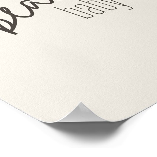 Baby am Strand. Poster & Prints (Ecke)