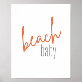Baby am Strand. Poster & Prints