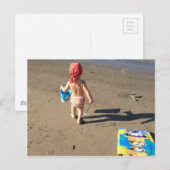 Baby am Strand Postkarte (Vorne/Hinten)