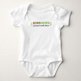 Baby American Apparel Bodysuit "HomeGrown"/Green Baby Strampler