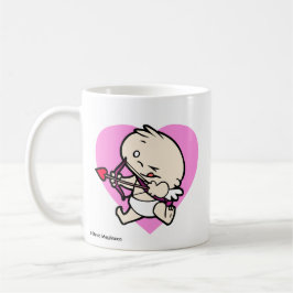 Baby-Amor, der Liebe-Tassen anstrebt Kaffeetasse