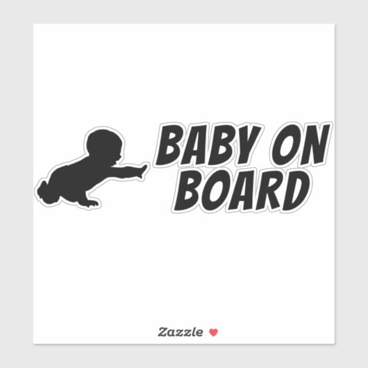 BABY AN BORD AUFKLEBER (Blatt)