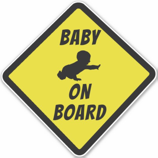 BABY AN BORD AUFKLEBER (Vorderseite)