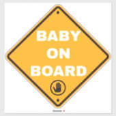 Baby an Bord Aufkleber im Auto (Blatt)