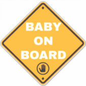 Baby an Bord Aufkleber im Auto (Vorderseite)