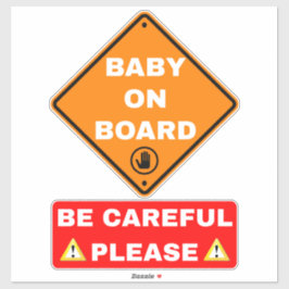 Baby an Bord Auto-Schild - Warnmeldung Aufkleber