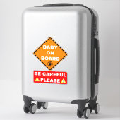 Baby an Bord Auto-Schild - Warnmeldung Aufkleber (Koffer)