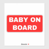 Baby an Bord - Autofenster Aufkleber (Blatt)