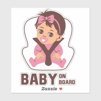 Baby an Bord Autositze Niedliches Mädchen Aufkleber