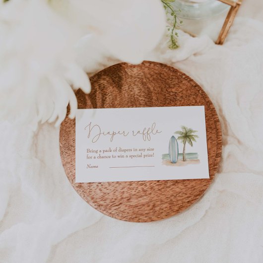 Baby an Bord Baby Duschdusche Windeln Raffle Begleitkarte